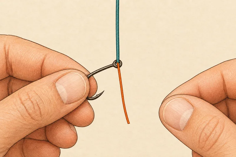 Pass the tippet through the fly's hook eye