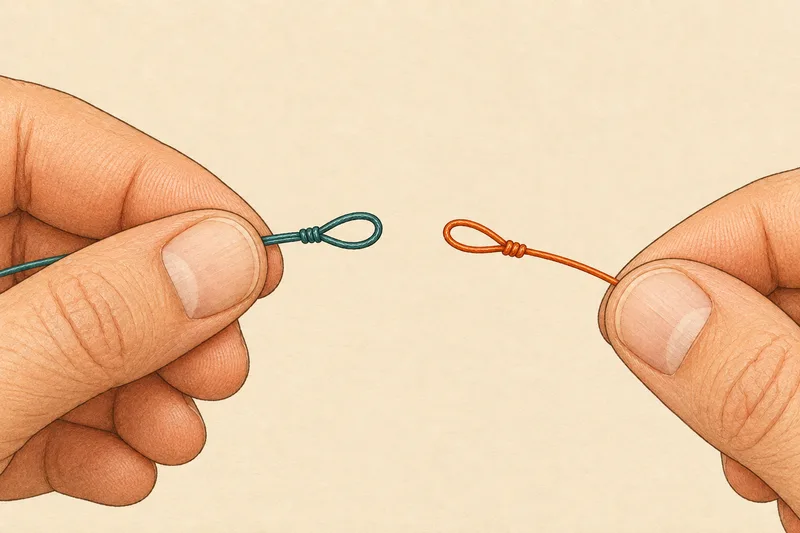 Tie a closed loop in the leader butt with a perfection loop, next to the fly line's factory loop