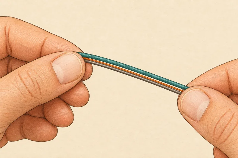Lay the leader butt and a thin tube alongside the fly line, running parallel to each other