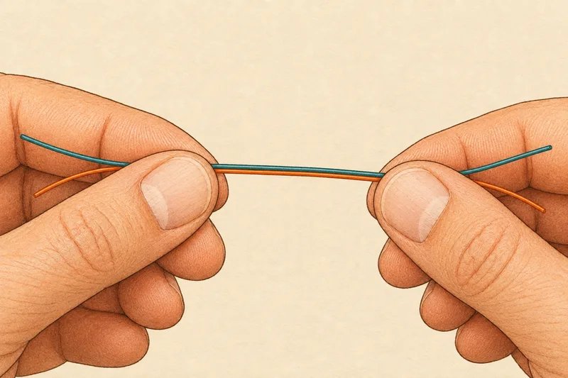 Overlap the two lines by four to six inches, running parallel to each other